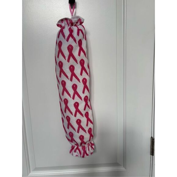Handmade Plastic Bag Holder- Cancer signs white with reddish symbol 3 available - Picture 1 of 1